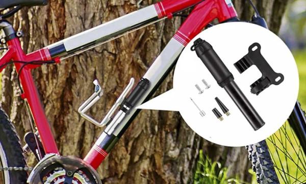 ICB Bike Pump Portable, Ball Pump Inflator Bicycle Floor Pump with high Pressure Buffer