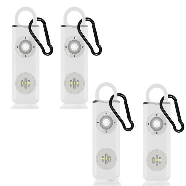 Personal Safety Alarm Rechargeable with Flashlight - 4pack