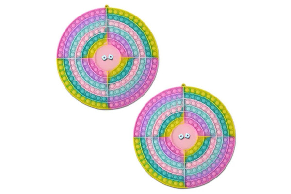 Pop It Round Rainbow Board Game - 2packs