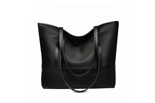 Vegan Leather Big Capacity Waterproof Oxford Tote Bag