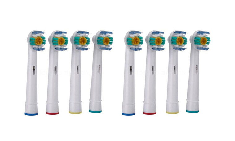 Compatible Heads Refill Toothbrush - 8 Heads - Ultra Bright Pro White