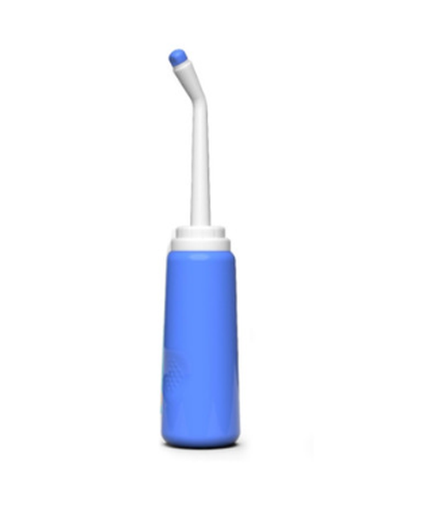 Portable Travel Bidet Squeeze Bottle - Handheld Personal Hygiene Sprayer with Extended Angled Nozzle