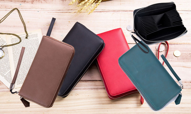 Women's Wallet Leather RFID Blocking Purse Credit Card Clutch