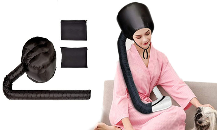 Soft Bonnet Hood Hairdryer Attachment with Headband