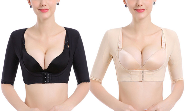 Upper Arm Shaper Slimmer Compression Sleeves Posture Corrector Tops  for Women