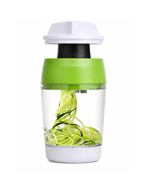 Handheld 5 in1 Vegetable Spiralizer with Container for Onion, Cucumber, Carrot, Zucchini