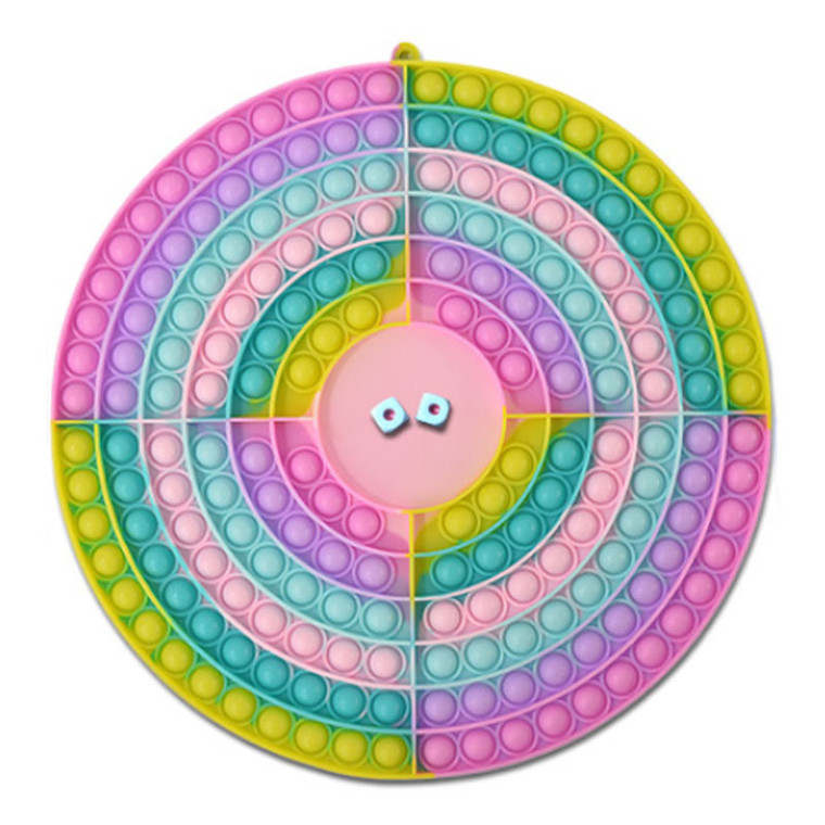 Round Rainbow Pop It Board Game