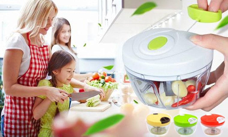 Manual Food Chopper Powerful Hand Held Vegetable Blender