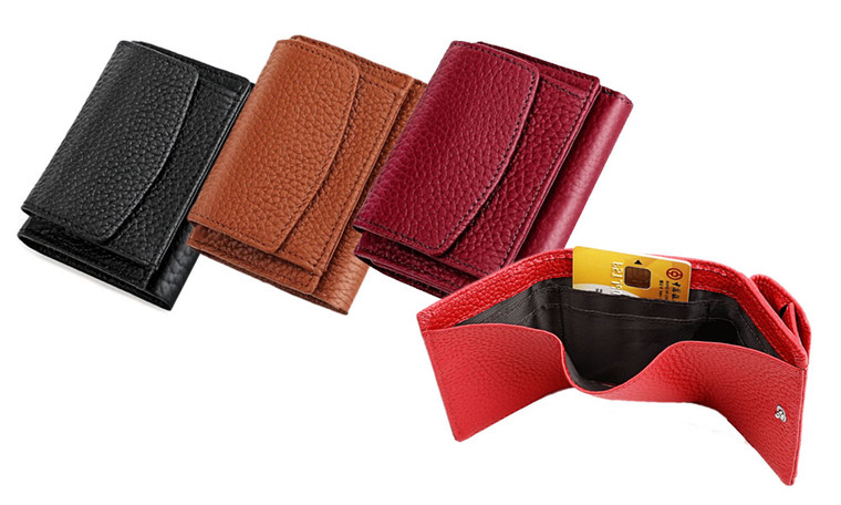 ICB Ladies Genuine Leather RFID Wallet With Pocket Money