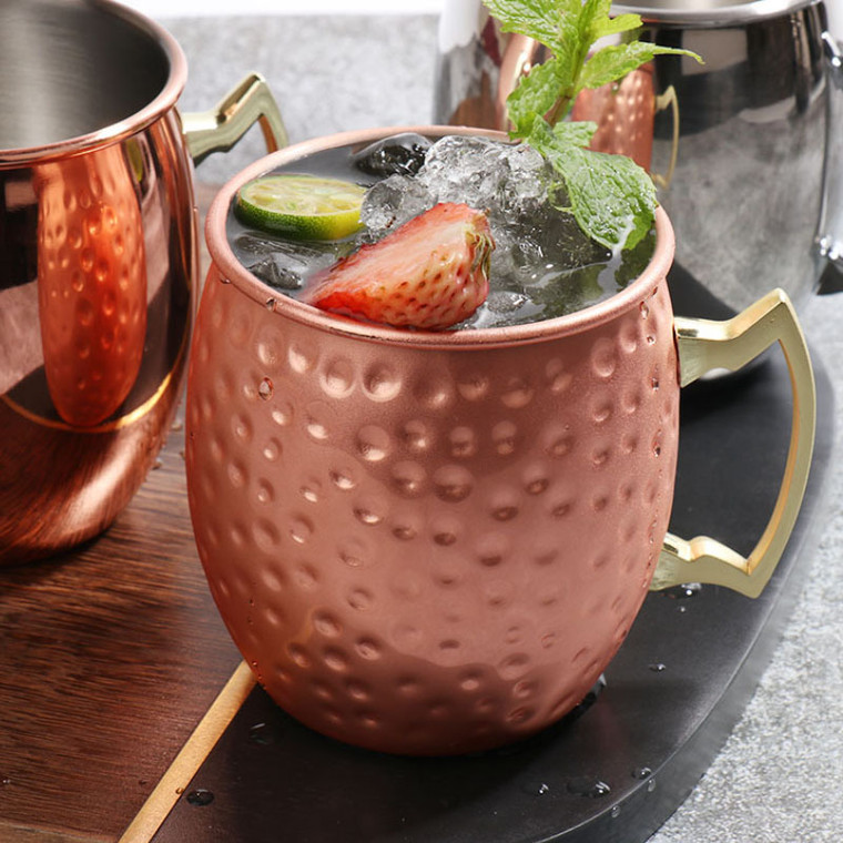Mule Copper Mugs - 4packs - Copper with Hammer Point