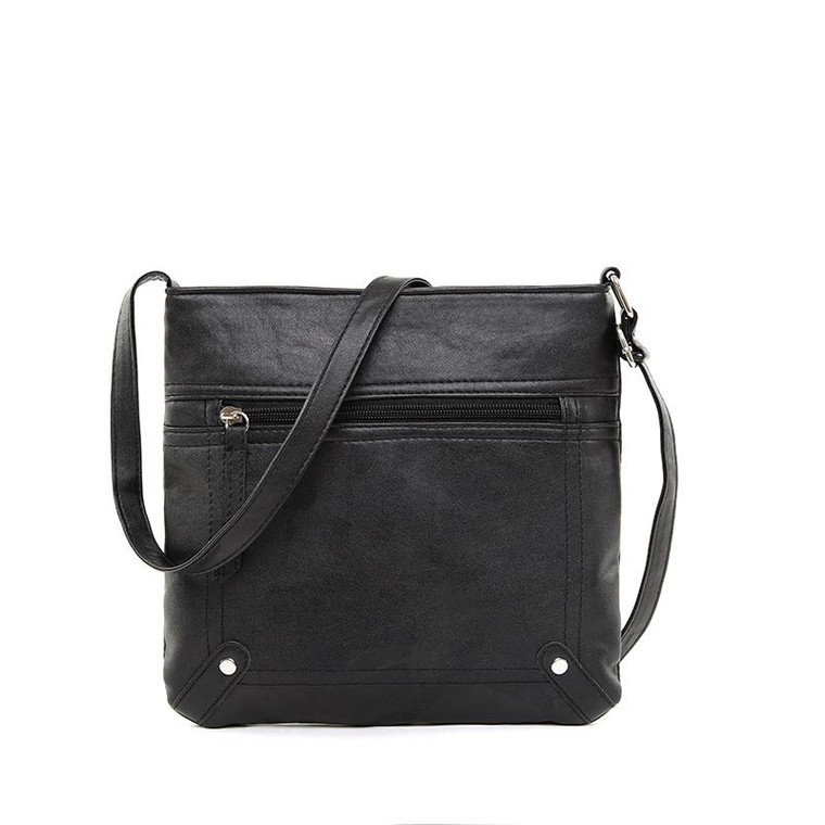 Retro Rivets Vegan Leather Crossbody Bag