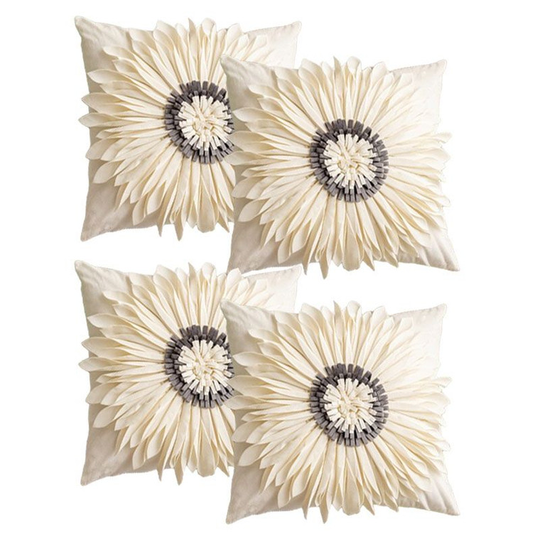 Daisy Flower Throw Pillow Cover - 4 Packs