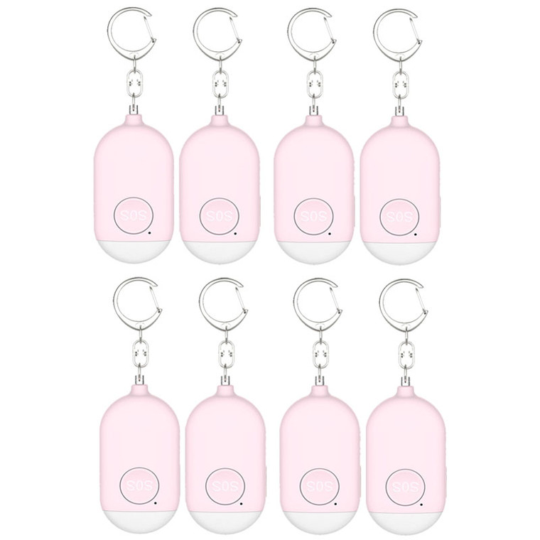 Personal Safety Alarm Rechargeable with Flashlight - Version 2 - pack of 8