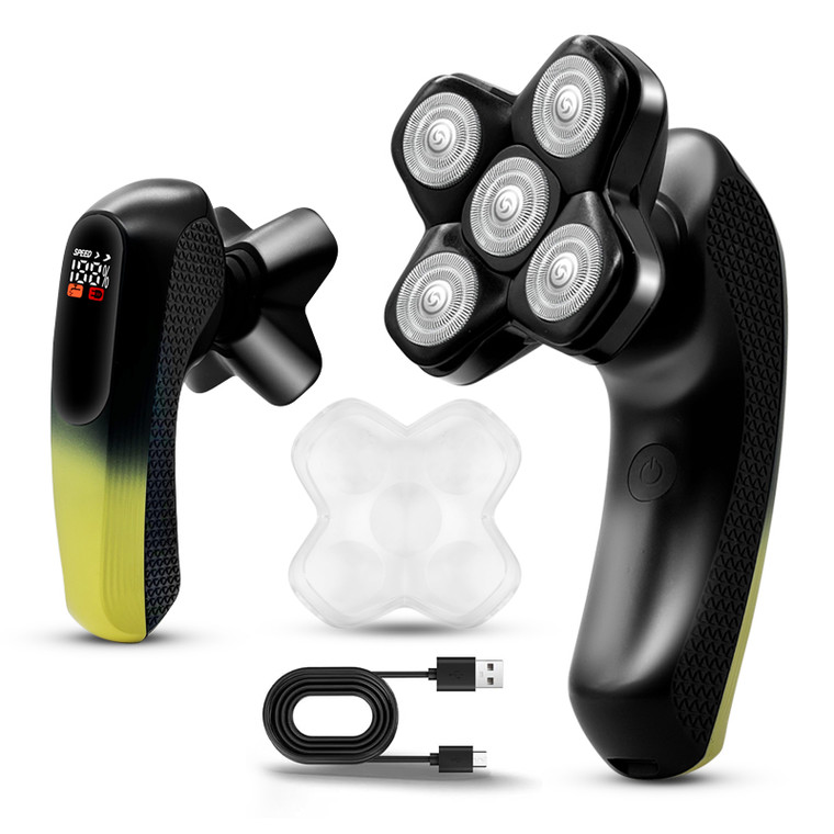 Magnetic Electric Razor Waterproof USB-C Rechargeable Shaver with Snap-On Blade Head