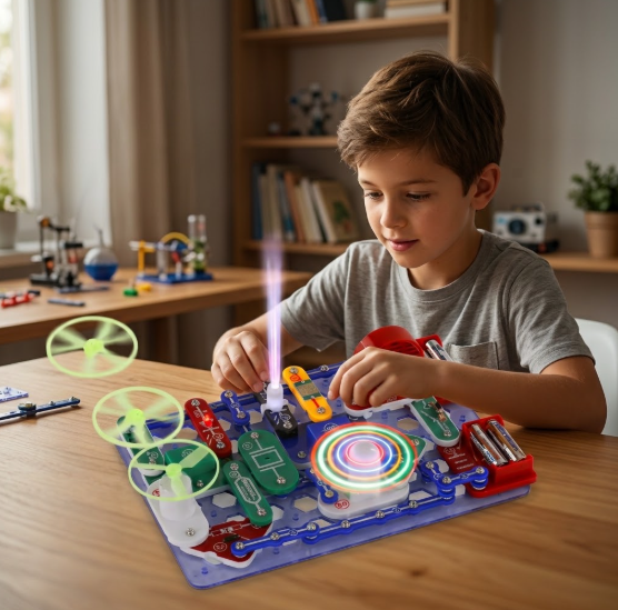 Kids Electronic Circuit Kit – Educational STEM Science Toy with Premium ABS Copper Blocks for Learn & Play