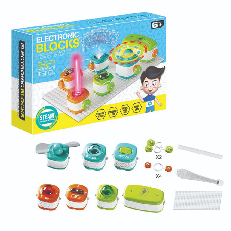 Puzzle Blocks Physical Circuit STEM