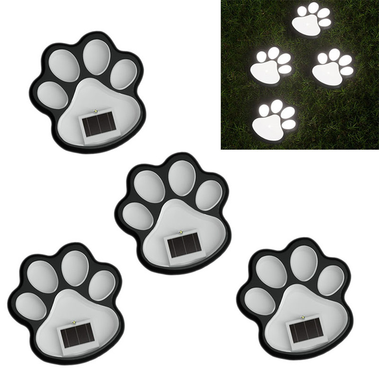 Dog Paw Solar Light – Decorative Outdoor Solar Lamp – Cute & Energy-Efficient Garden Lighting- 4 pack