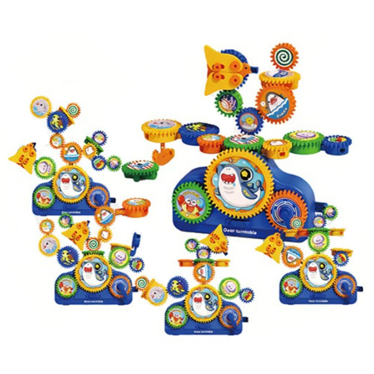 Multi-Gear Free Building Blocks Set – Interactive STEM Construction Toy 