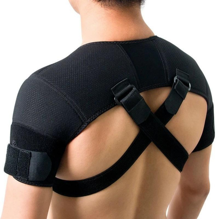 Full Shoulder Support Brace with Pressure Pad – Adjustable Compression Shoulder Brace for Left & Right Shoulder Support
