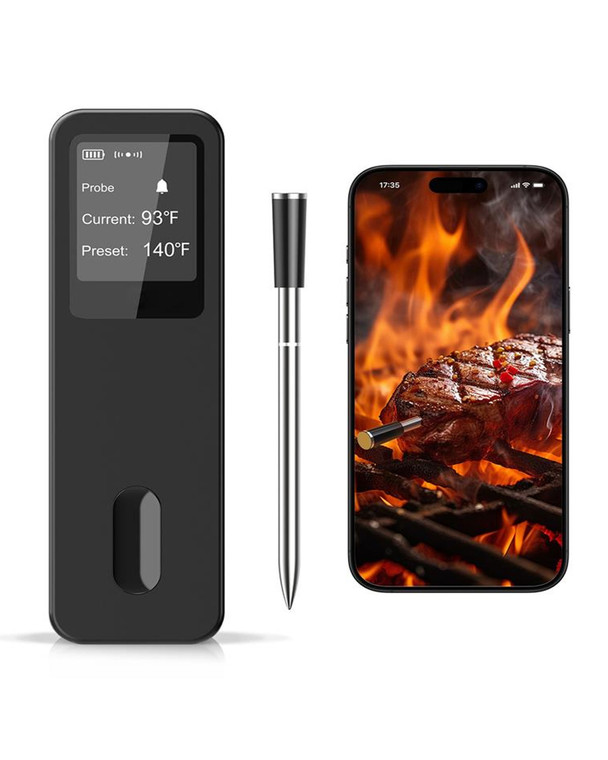 Smart Wireless Meat Thermometer – Digital Bluetooth Food Thermometer with App Monitoring