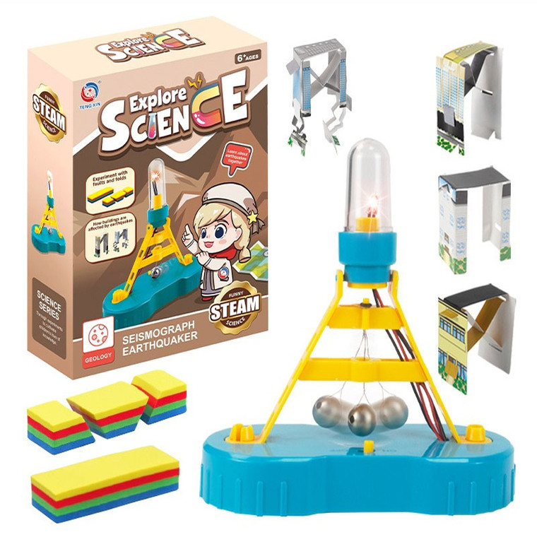 Earthquake Alarm Educational Model – STEM Science Learning Toy for Kids, Classroom & Home Activities