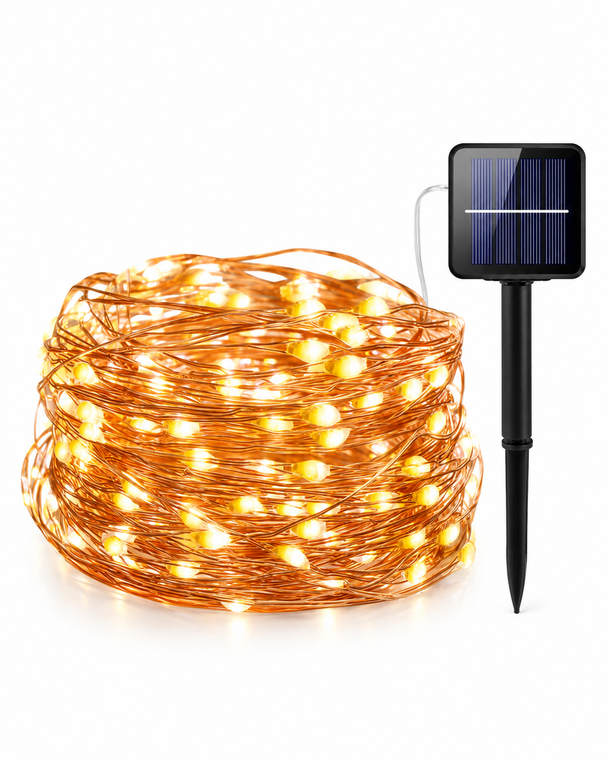 100 LED Solar String Lights 10M 