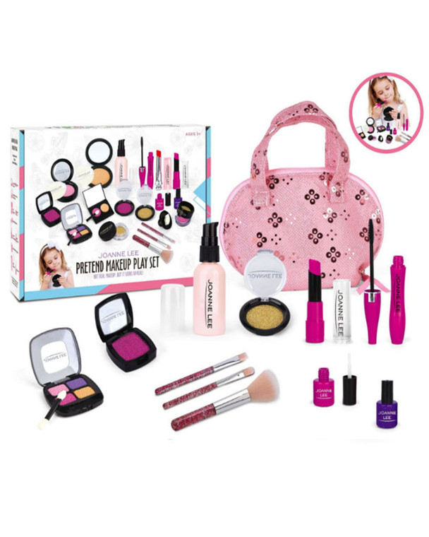 Pretend Makeup Kit for Girls - Kids Pretend Play Cosmetic Set - Paillette