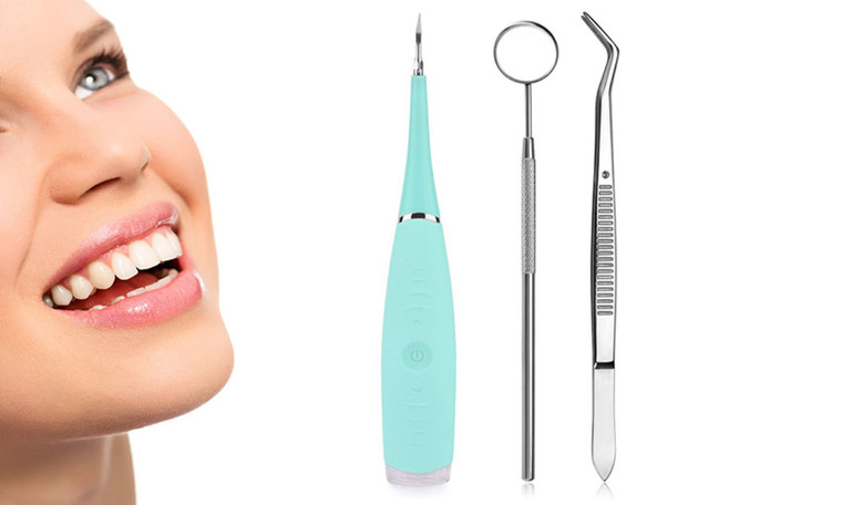 Electric Dental Calculus Plaque Remover Tooth Scraper Tartar Remover - Blue