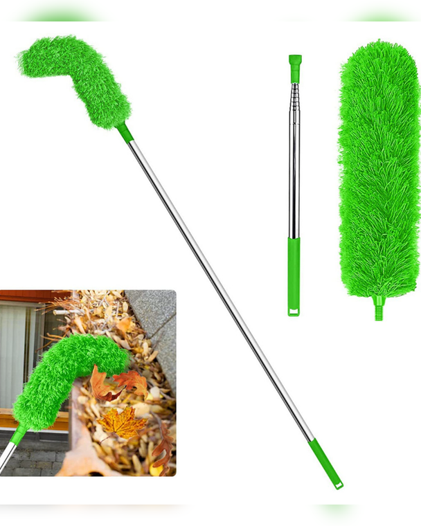 2.5M Bendable Microfiber Duster - Extension Pole Long Handle for Ceiling Fans