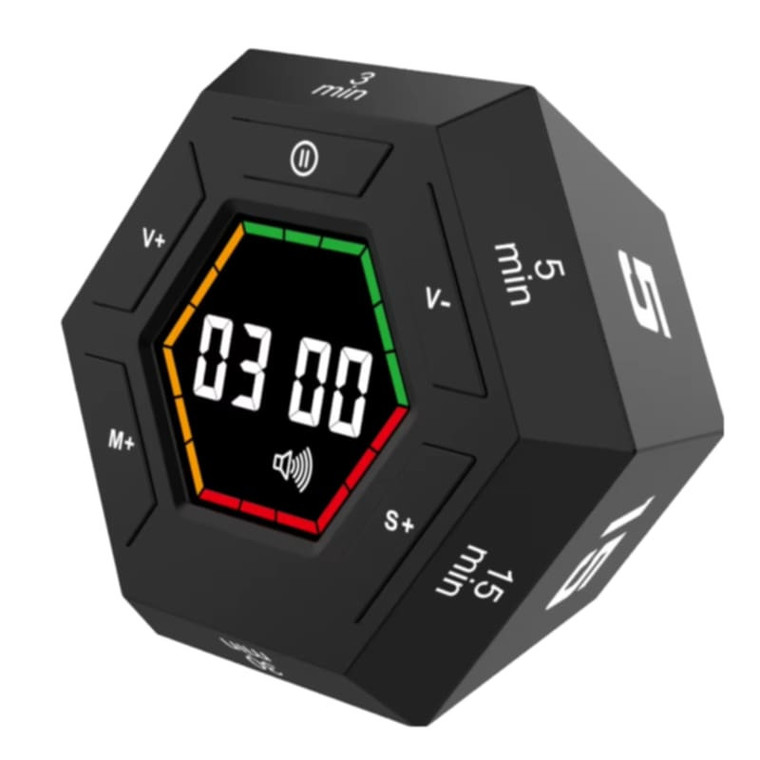 Hexagon Kitchen Timer Digital Countdown Timer with Gravity Sensor