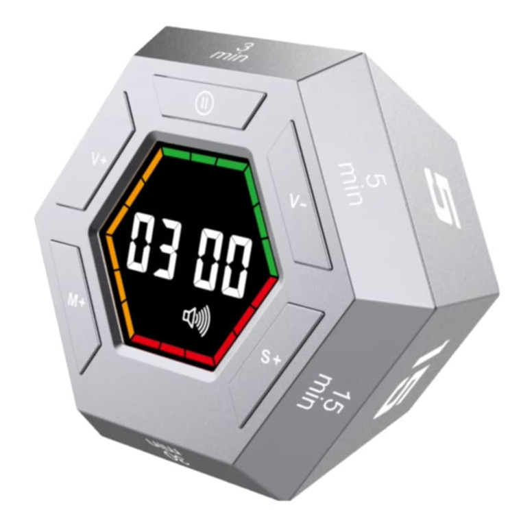 Hexagon Kitchen Timer Digital Countdown Timer with Gravity Sensor