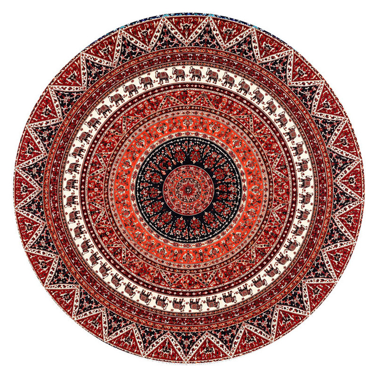 Mandala Tapestry Hippie Indian Round Beach Blanket Picnic Table Cover