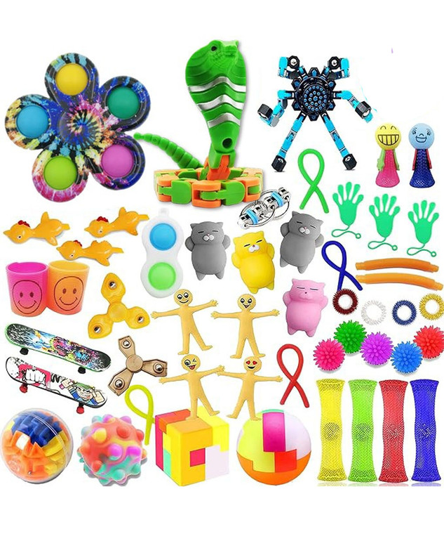50 Pieces Sensory Fidget Pack – Assorted Fidget Toys & Interactive Activity Set