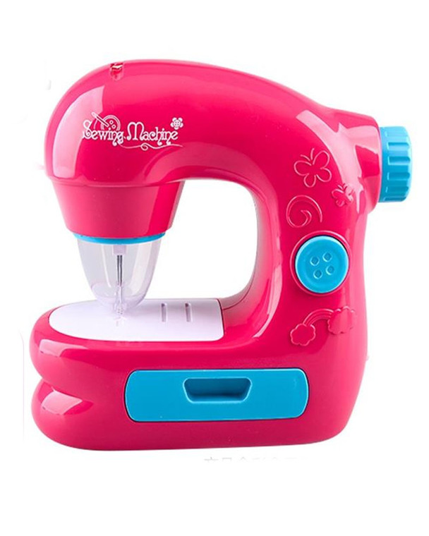 Kids Sewing Machine Version 2 – Rose Red Mini Electric Sewing Machine with DIY Craft Accessories