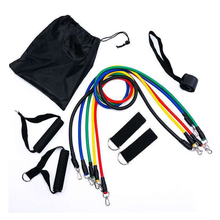 11 Latex Resistance Bands Set