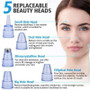 Blackhead Remover Electric Pore Vacuum Cleaner Pore Kit 5 Different Sucker Heads