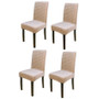 Dining Chair Seat Covers Stretchable Slipcover Washable - Set of 4