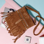 Women Faux Suede Crossbody Shoulder Bag Fringe Weave Tassel Messenger Handbag Women Faux Suede Crossbody Shoulder Bag Fringe Weave Tassel Messenger Handbag
