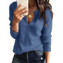 Cotton Blend V-Neck Long Sleeve Cotton Blend V-Neck Long Sleeve