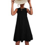 Womens Round Neck Loose Swing Piece Cake Dress Womens Round Neck Loose Swing Piece Cake Dress