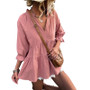 Womens Tunic Tops 3/4 Sleeve V Neck Blouses