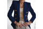 Button Short Blazer with Pockets