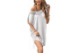 Womens Joint Beach Cover with Hollow V Neck Womens Joint Beach Cover with Hollow V Neck