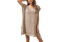 Womens Joint Beach Cover with Hollow V Neck Womens Joint Beach Cover with Hollow V Neck