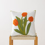 Towel Embroidered Flower Throw Pillow Cover - 2 Packs
