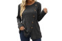 Women's Long Sleeves Round Neck Row Button Tops Women's Long Sleeves Round Neck Row Button Tops