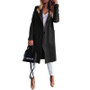 Double Pocket Faux Wool Long Jacket