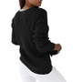 V-Neck Solid Colour Twist Knitted Pullover Top
