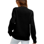 V-Neck Solid Colour Twist Knitted Pullover Top