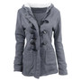 Womens Horn Button Fleece Thicken Coat Womens Horn Button Fleece Thicken Coat